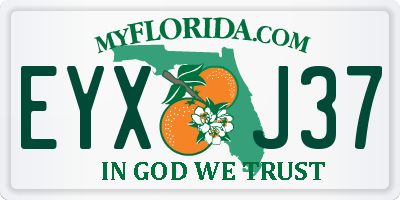FL license plate EYXJ37