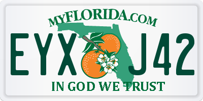 FL license plate EYXJ42