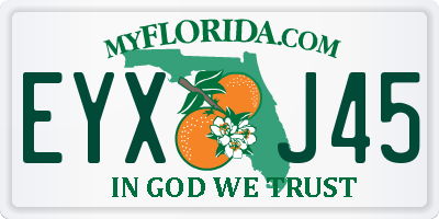 FL license plate EYXJ45