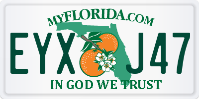 FL license plate EYXJ47