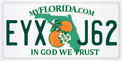 FL license plate EYXJ62