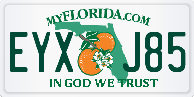 FL license plate EYXJ85