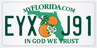FL license plate EYXJ91