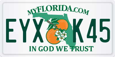 FL license plate EYXK45