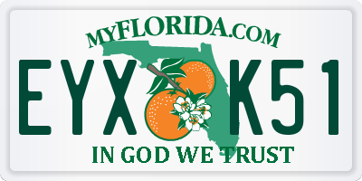 FL license plate EYXK51