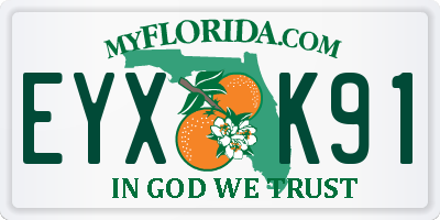 FL license plate EYXK91