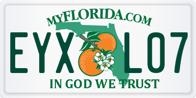 FL license plate EYXL07