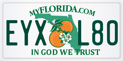 FL license plate EYXL80