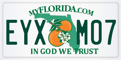FL license plate EYXM07