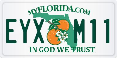 FL license plate EYXM11