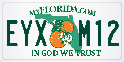 FL license plate EYXM12