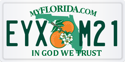 FL license plate EYXM21