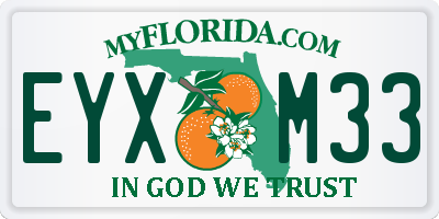 FL license plate EYXM33