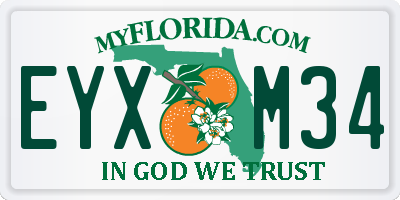 FL license plate EYXM34