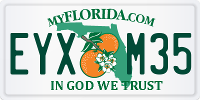 FL license plate EYXM35