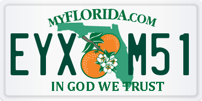 FL license plate EYXM51
