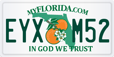 FL license plate EYXM52