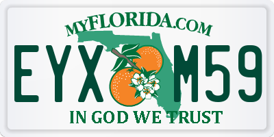 FL license plate EYXM59