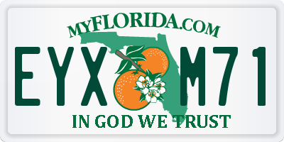 FL license plate EYXM71