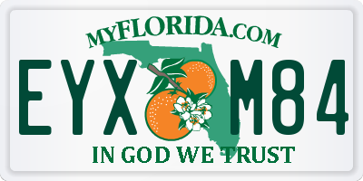 FL license plate EYXM84