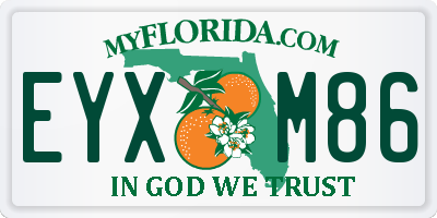 FL license plate EYXM86