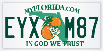 FL license plate EYXM87