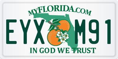 FL license plate EYXM91