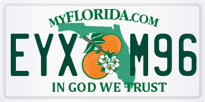 FL license plate EYXM96