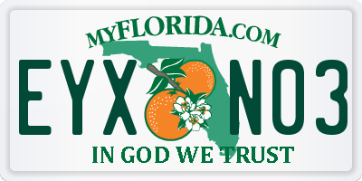 FL license plate EYXN03