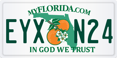 FL license plate EYXN24