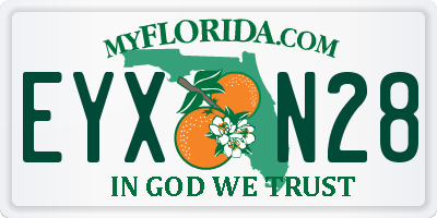 FL license plate EYXN28