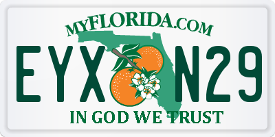 FL license plate EYXN29
