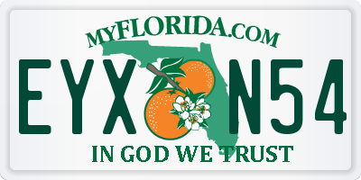 FL license plate EYXN54