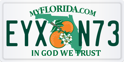 FL license plate EYXN73