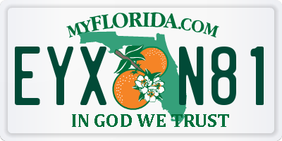 FL license plate EYXN81