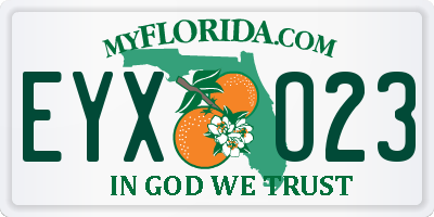 FL license plate EYXO23