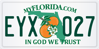 FL license plate EYXO27
