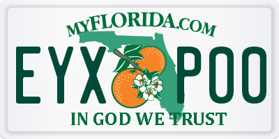 FL license plate EYXP00