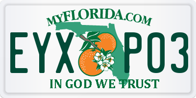 FL license plate EYXP03