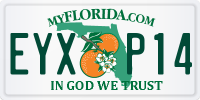 FL license plate EYXP14