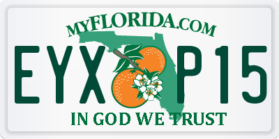 FL license plate EYXP15