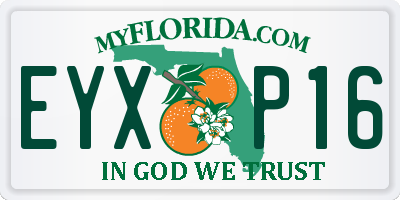 FL license plate EYXP16