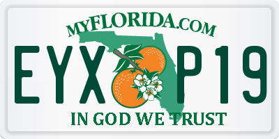 FL license plate EYXP19