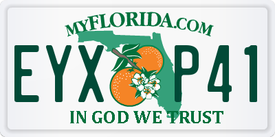 FL license plate EYXP41