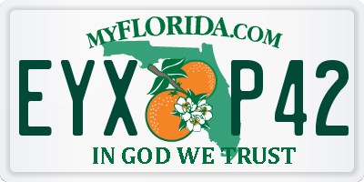 FL license plate EYXP42