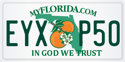 FL license plate EYXP50