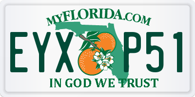 FL license plate EYXP51
