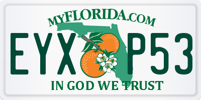FL license plate EYXP53
