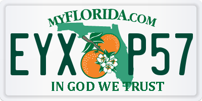 FL license plate EYXP57