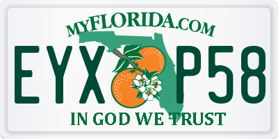 FL license plate EYXP58